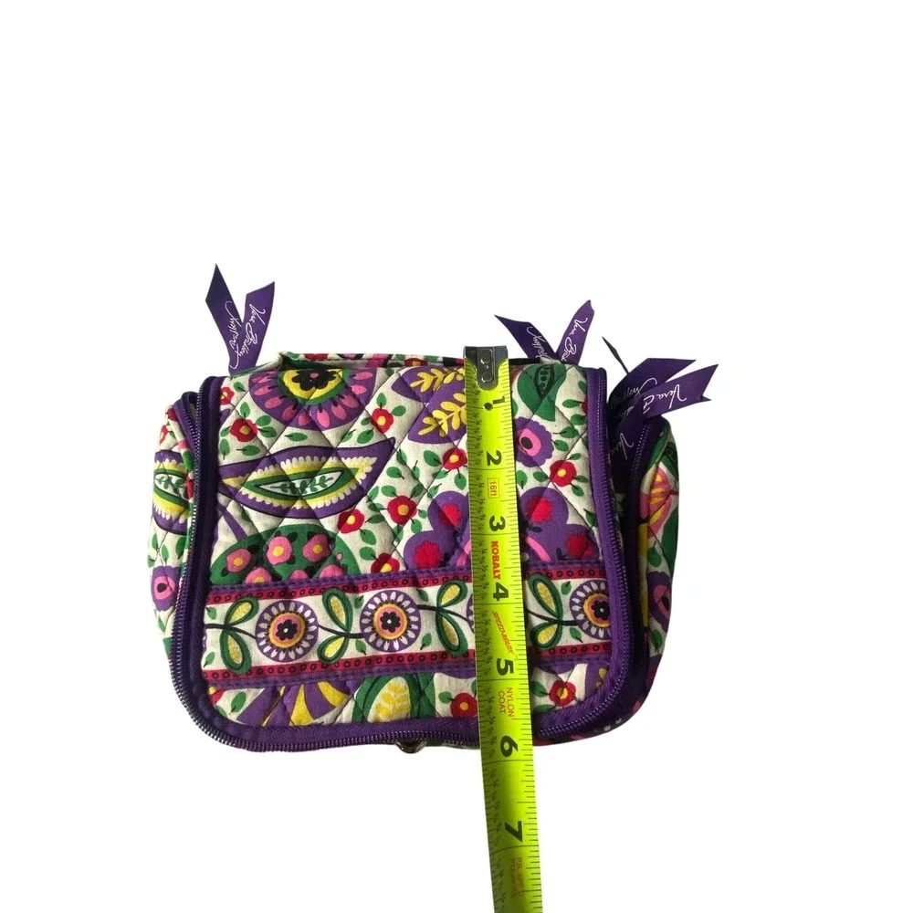 Vera Bradley Hanging Travel Organizer Cosmetic Makeup Bag Purple Floral